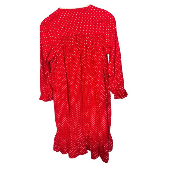 Laura Scott Polka Dot Petite Small Nightgown Soft Cotton V-Neck Romantic Sleepwe - Picture 5 of 5